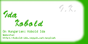 ida kobold business card